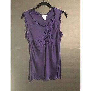 Purple Sleeveless Blouse